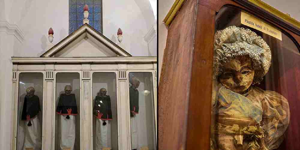 mumiile dintr-o biserica italiana