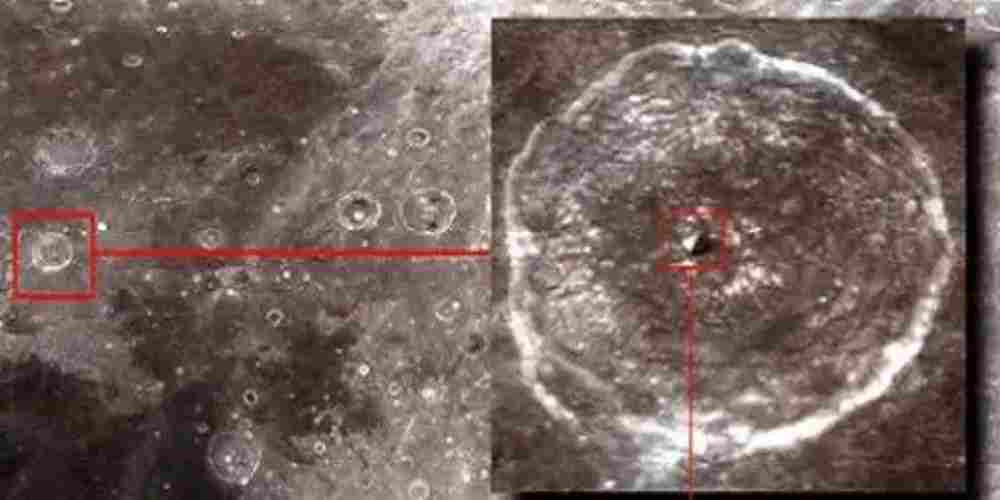 structura extraterestra din craterul lunar