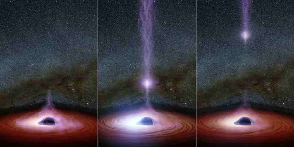 NASA a filmat ceva iesind din gaura neagra